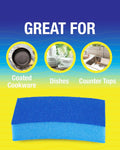 Non-Scratch Odor Resistant Scrub Sponge, Multi-Purpose Sponge for Kitchen and Household, Safe for Non-Stick Cookware (6 Sponges)