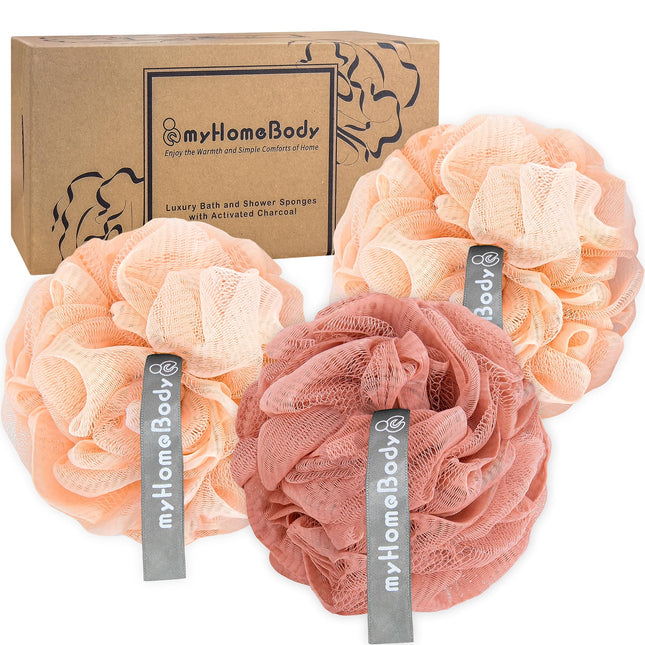 Myhomebody 60G Loofah Sponge, Body Scrubber, Bath Sponge, Loofah for Women, Men,