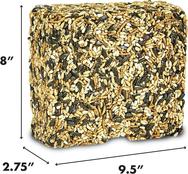 Kaytee Wild Bird Seed & Mealworm Seed Cake Food For Bluebirds, Chickadees, Woodpeckers and More, 1.4 Pound 1.4 Pound (Pack of 1)