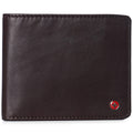 Alpine Swiss RFID Luka Men's Flip ID Wallet Deluxe Capacity ID Bifold With Divided Bill Section Camden Collection Soft Nappa Brown One Size Soft