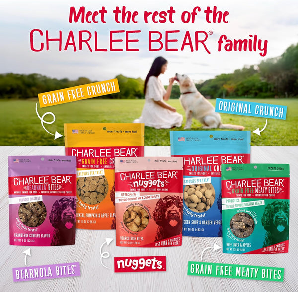 Charlee Bear Dog Training Treats, Cheese & Egg Recipe, Low Calorie (Under 3 Calories), Limited Ingredient Crunchy Dog Treats, 16 oz. Resealable