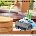 CASAVIDA Back Scrubber for Shower Nylon Bath Towel Washer Exfoliating Washcloth Rear Japanese Stretchable Strap Wash Cloth Body Exfoliation 2 Pack