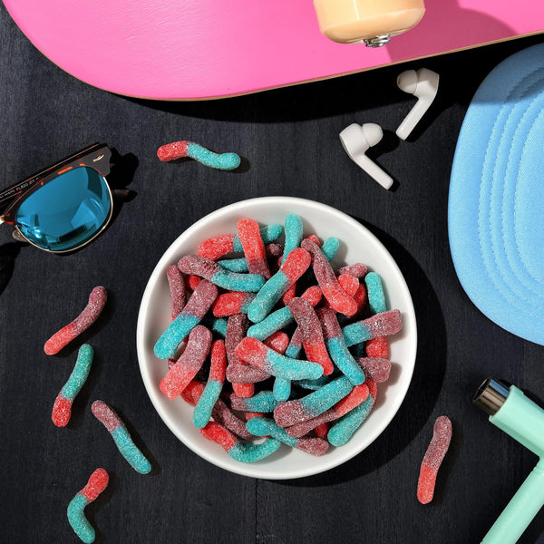 Trolli Sour Brite Crawlers Candy, Very Berry, Sweet and Sour, Gummy Worms, 7.2 oz Very Berry 7.2 Ounce (Pack of 1)