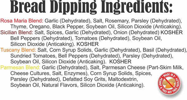 Bread Dipping Seasonings - Dean Jacob's 4 Spice Variety Pack