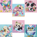 ZHUDENGXJL 6 Packs Diamond Art Painting Kits for Kids Animal, DIY Diamond Art Mosaic Kits for Kids Ages 6-12 Beginner Gem Art and Arts and Crafts