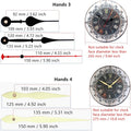 TIKROUND 12888 Quartz DIY Wall Clock Movement Mechanism Repair Parts Replacement Kit Sweep Silent Movement,13mm (1/2 Inch) Maximum Dial Thickness,