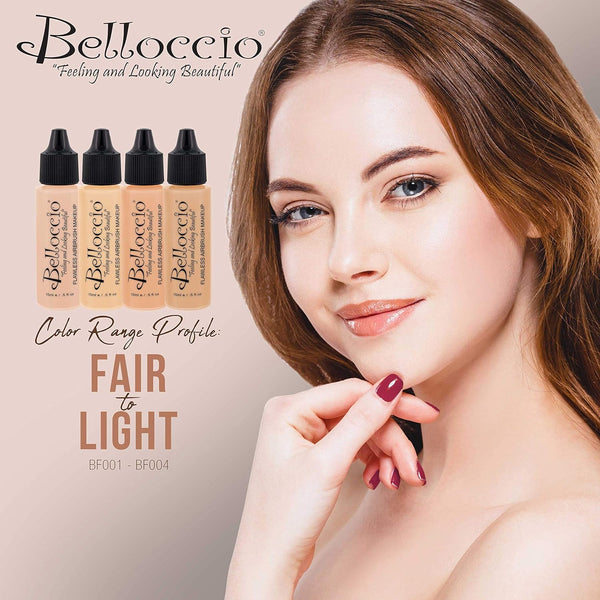 Belloccio'S Professional Cosmetic Airbrush Makeup Foundation 1/2Oz Bottle: Buff- Light with Golden Undertones