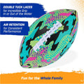 Swimways Hydro Waterproof Football, Outdoor Games for Adults and Kids, Swimming Pool Accessories and Pool Party Games,9.25 Inches, Blue