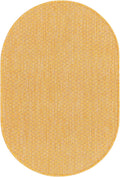 Unique Loom Collection Casual Transitional Solid Heathered Indoor/Outdoor Flatweave Area Rug (2' 2" X 3' 1" Oval, Corn Harvest Yellow)