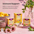 Yogi Herbal Lemon Immune Support Tea Variety Pack - 16 Tea Bags per Pack (3 Packs) - Immunity Support Tea Sampler Set