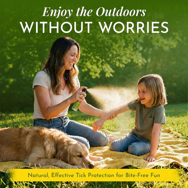 Yaya Organics Tick Ban DEET-Free Mist Spray - Made in USA - All Natural Extra Strength Tick Repellent Spray Made with Essential Oils - Safe for