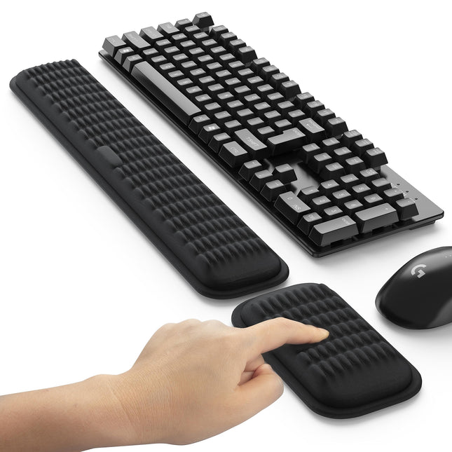 MEKASS Ergonomic Wrist Rest for Keyboard and Mouse, Soft Memory Foam Keyboard Wr