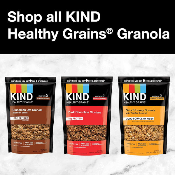 KIND Healthy Grains Granola, Peanut Butter Clusters, Healthy Snacks, Gluten Free, 100% Whole Grains, 10G Protein, 11Oz, 1 Count