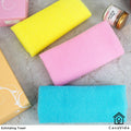 Exfoliating Washcloth Back Scrubber, Blue, 3 Pack | Japanese Beauty Washcloth, Back Scrubber for Daily Use, Textured Poly Nylon Body,