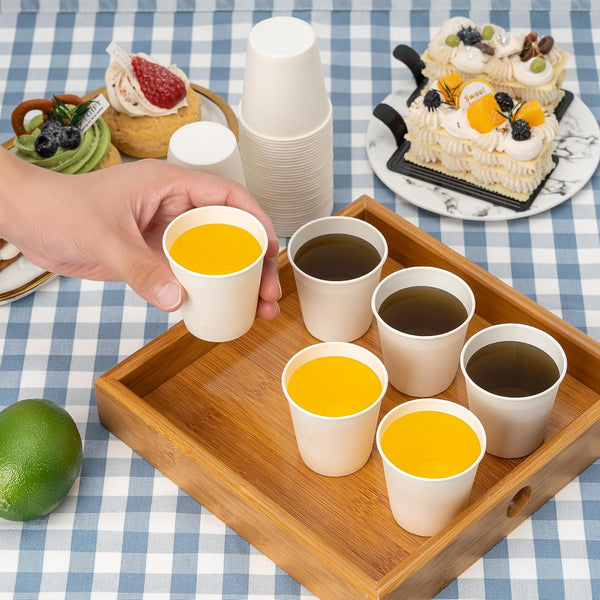 RACETOP [100 Pack] 3 Oz Bathroom Paper Cups, Disposable Paper Cups, Mouthwash Cups, Paper Coffee Cups, Ideal for Bathroom