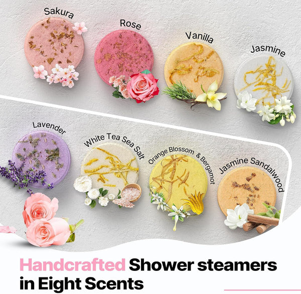 SWCANDY Shower Steamers Aromatherapy 8 Pack, Gifts for Mom Home Spa Floral Yellow