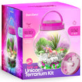 Dan&Darci Light-Up Unicorn Terrarium Kit for Kids - Kid Birthday Gifts - Best Unicorn Toys & Activities Kits Presents - Arts & Crafts for Girls &