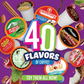 Two Rivers Coffee Flavored Coffee Pods Compatible with Keurig K Cup Brewers, Assorted Variety Pack Flavored Coffee, 40 Count Assorted Flavored