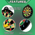 Dart Board - 12pcs Magnetic Darts - Excellent Indoor Game and Party Games - Gifts for 5 6 7 8 9 10 11 12 Year Old Boy Kids Yellow