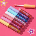 7pc Fruity Flavored Lip Gloss Set - Assorted Fruit Flavor-Great Gift | Non-Toxic Kids Makeup. Fun Shiny Lip Gloss Collection for Kids, Teens &