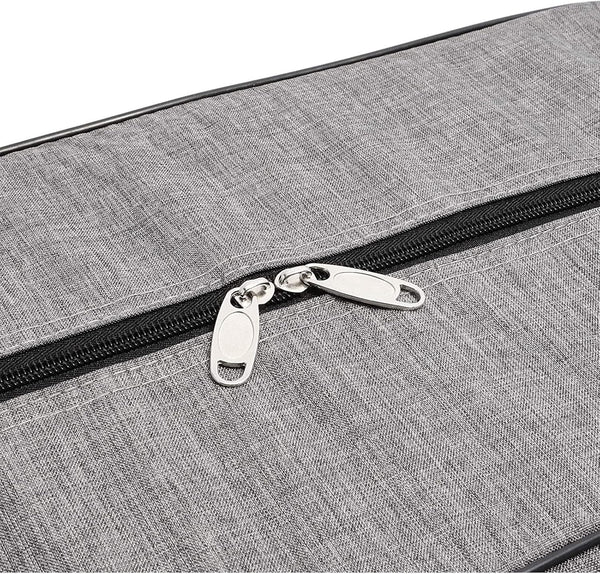 Bright Creations Sewing Machine Case - 18.1 x 9.4 x 12.2 In Gray Polyester - Hard Side Travel Tote & Organizer - Padded Handle & Shoulder Strap -