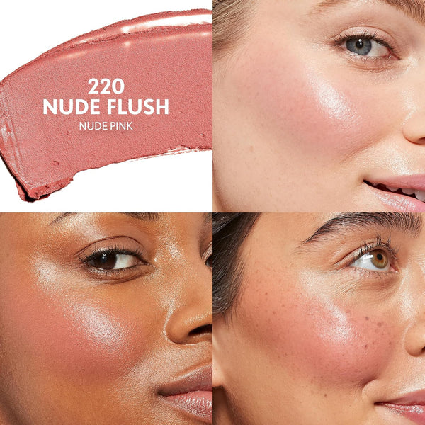 CoverGirl Trublend Skin Enhancer Blush Balm Stick, 220 Nude Flush, Vegan Formula, Easy to Use, Glides on Effortlessly, Non-Greasy, Doesn't Crease,