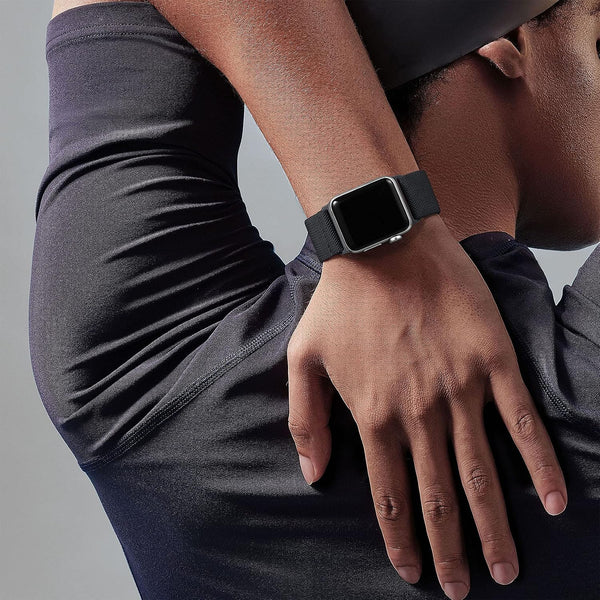 Adorve Stretchy Band Compatible with Apple Watch Bands Ultra 3/2/1 49mm 46mm 45mm 44mm 42mm 41mm 40mm 38mm Men Women, Soft Nylon Elastic Braided