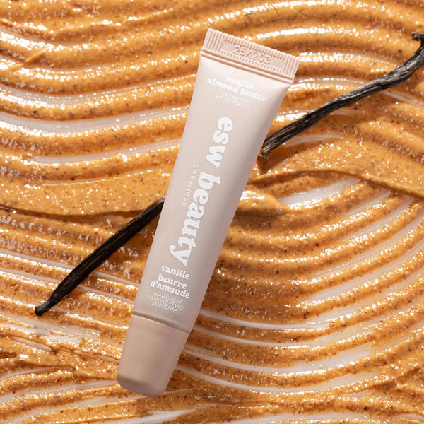ESW Beauty Vanilla Almond Butter Lip Treatment - Light Caramel Brown Tint with Shea Butter, Vitamin E, Vanilla & Almond for Enhanced Protection &