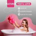 Bath Sponge Exfoliating Washcloth for Body African Net Shower Exfoliating Towel Back Scrubber Shower Rag Bath Accessories for Smoother Skin (Pink)