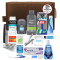 Convenience Kits International MenâS Premium 20-Piece Kit with Travel Size TSA Compliant Essentials, Featuring: Dove Men & Care Products in Brown
