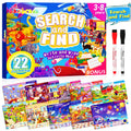 Search and Find Game Books - Flash Cards - Preschool Learning Activities for Kids Age 3-8, Travel Games for or Road Trip Car Airplane, Educational