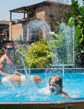 Pool Fountain for above and In-Ground Pools, Adjustable Dual Spray Waterfall Sprinkler Cooler for Pool, Swimming Pool Spa Water Fountain,