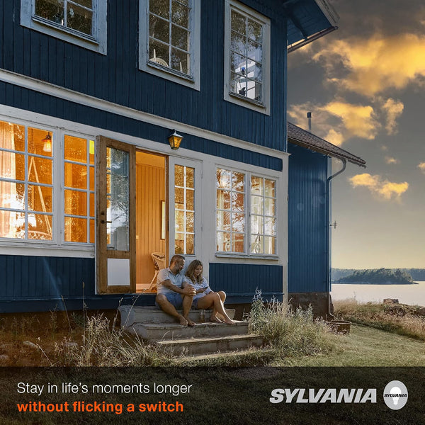Sylvania Dusk to Dawn A19 LED Light Bulb with Auto On/Off Light Sensor, 60W=9W, 800 Lumens, 2700K, Soft White - 1 Pack (41288) Soft White A19 1 Pack