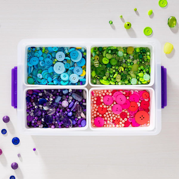 IRIS USA 9 Qt. Plastic Storage Bins with Lids, 1 Pack, Craft Storage Container, Sensory Bin, Organizing Containers for Home, Office & Art