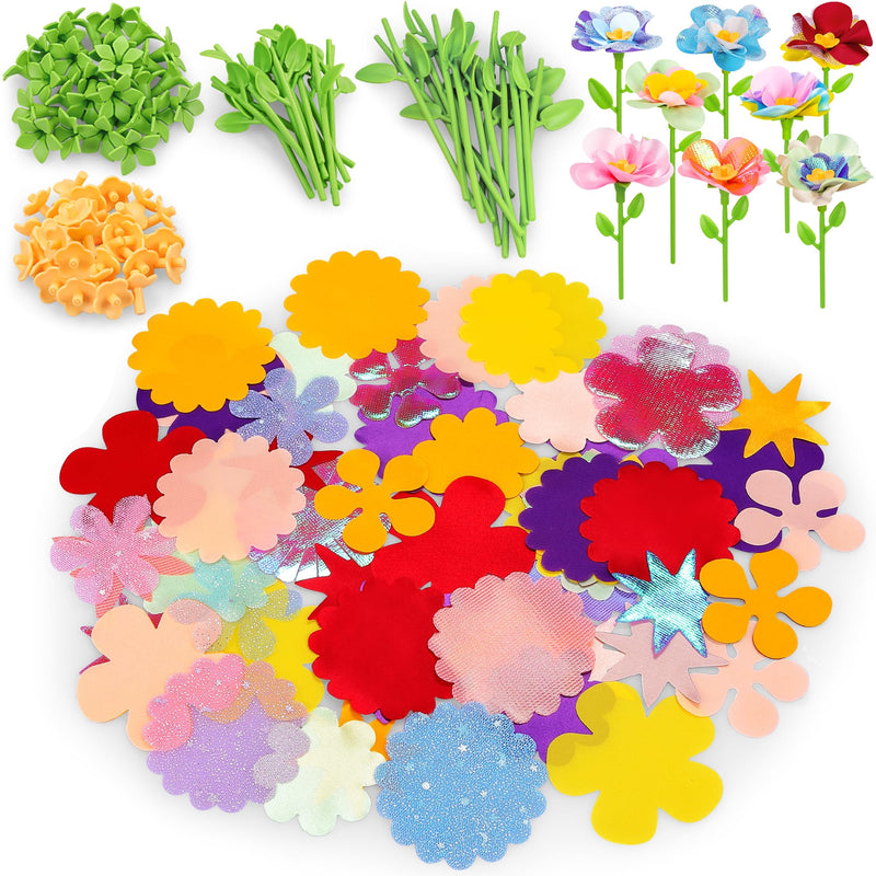 Toyly DIY Fabric Flower Bouquets Toys Accessories - Flowers Market Toy Fittings - Arts & Crafts Toy Parts Accessories Set