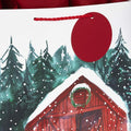 Hallmark 13" Large Christmas Gift Bag Assortment with Tissue Paper (3 Bags: "Merry Christmas" Wreath, Gold Joy, Snowy Red Barn) Red, White, Gold