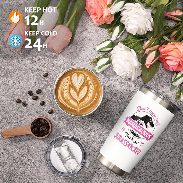 Gifts for Mom, Mothers Day Gifts from Daughter Son, 20 OZ Tumbler Best Mother Birthday Gift for Mama Mother-in-Law Wife Women, Mamasaurus