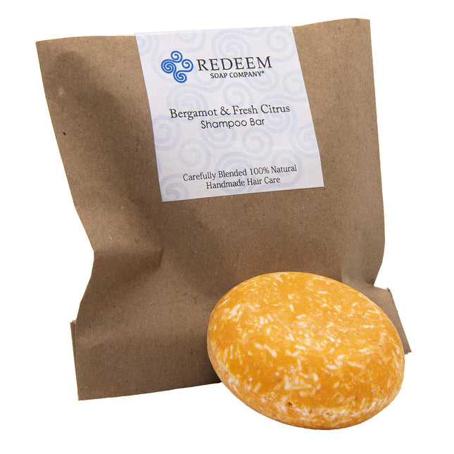 Redeem Soap Company Bergamot & Fresh Citrus Shampoo Bar, Made in the USA, 3 Oz S