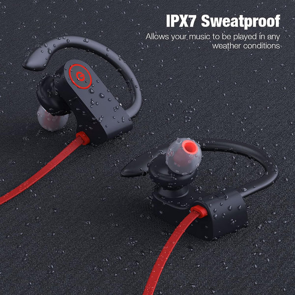 Boean Bluetooth Headphones Wireless Earbuds Bluetooth 5.3 Running Headphones IPX7 Waterproof Earphones with 16 Hrs Playtime Stereo Sound Isolation