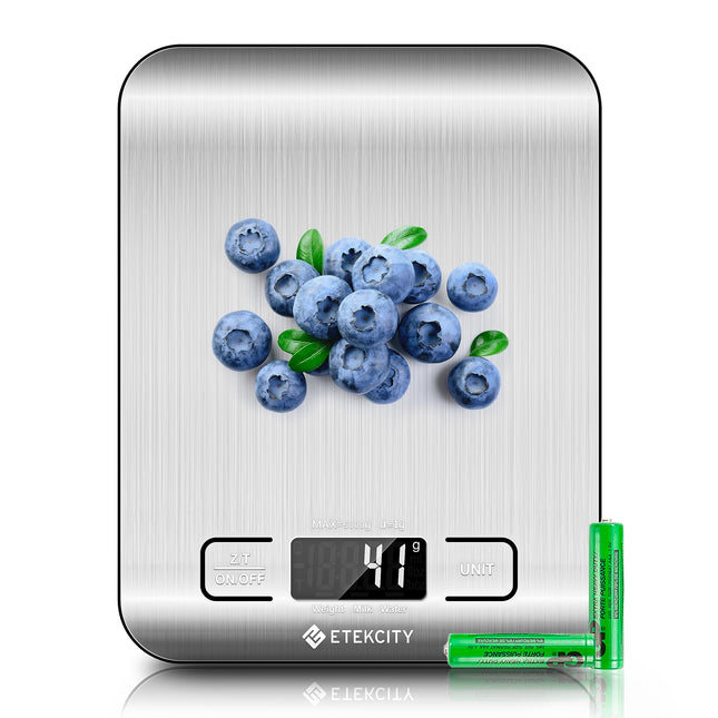 Etekcity Food Kitchen Scale, Digital Grams and Ounces for Weight Loss, Baking, Cooking, Keto and Meal Prep, LCD Display,