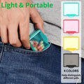 TecQach Small Pill Box 4 pcs,Cute Travel Pill Organizer Case Mini Tiny Clear Plastic Storage Containers Portable for Pocket Purse