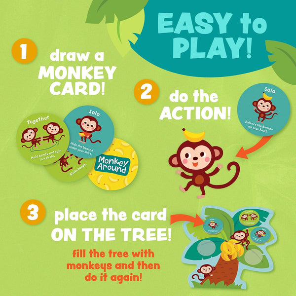 Peaceable Kingdom Monkey Around First Game for Toddlers Interactive play with Parent Ages 2+ Classic