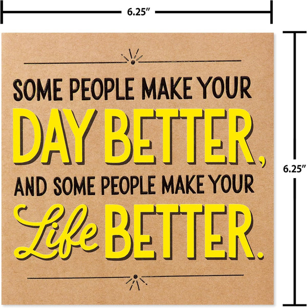 American Greetings Thank You Card (Day Better) 6.25 inches x 6.25 inches
