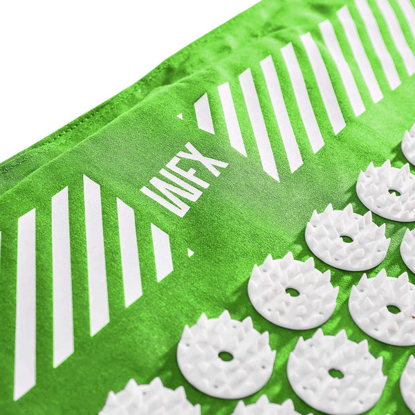Acupressure Mat and Pillow Set - Relieves Stress, Back, Neck, and Sciatic Pain - Comes with a Vinyl Carry Bag for Storage and Travel - Green
