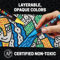 Posca Paint Markers, 5M Medium Acrylic Markers with Reversible Tips, Artist Recommended For Gifts, Fabric, Metal, Glass, Wood and Canvas, Assorted