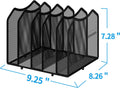 Simple Trending 5-Section Vertical File Organizer, Black 5 Section-Black