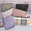 MAANGE Small Makeup Bag for Purse Cosmetic Bags for Women Pu Leather Makeup Pouch Travel Makeup Bag with Handle Make up Bag for Travelling(Khaki)