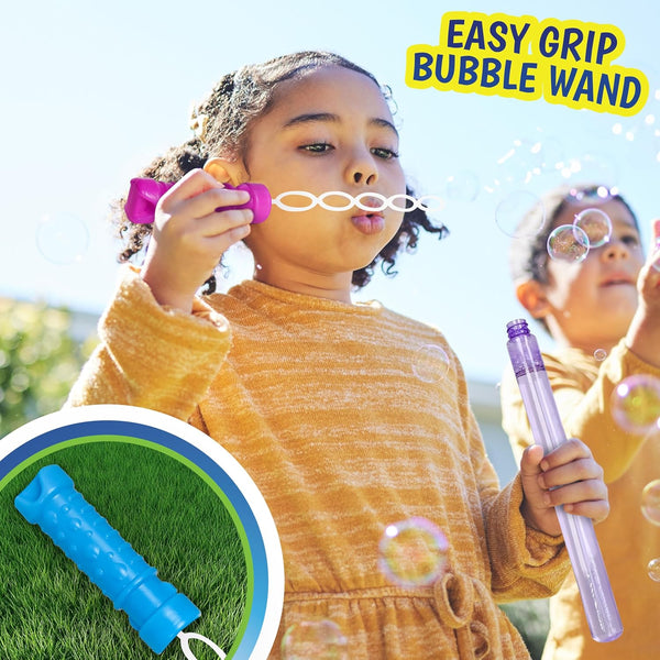 Sunny Days Entertainment Maxx Bubbles 4Oz Bubble Wands Ã¢ÂÂ 6 Pack Bubble Wand Toy | Summer Fun, Outdoor Birthday Party Favors for Kids, 101799 Blue