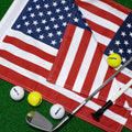 KINGTOP USA Golf Flag 20X14 Inch - Tube Inserted, Dual-Layer 420D Nylon, Double Sided Printing - Standard Putting Green Flags for Backyard