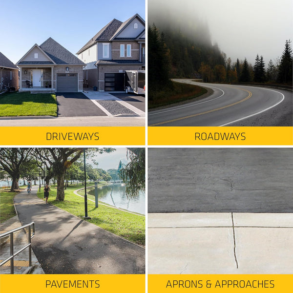 SIKA Sikaflex-410 Asphalt Sealant, Black, Self-Leveling Hybrid Sealant for Filling Cracks in Asphalt Driveways, Roadways, and Pavements - 9 fl.